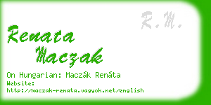 renata maczak business card