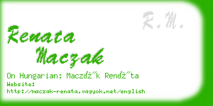 renata maczak business card